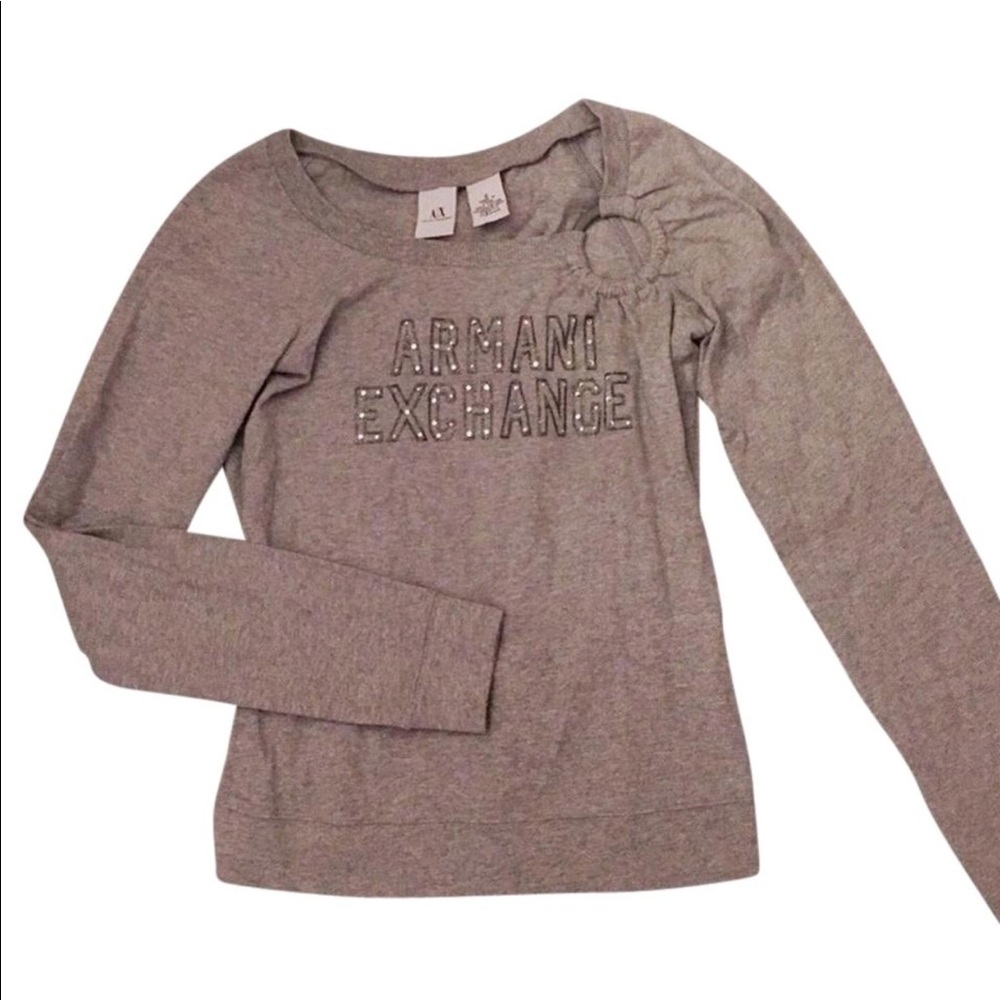 A|X ARMANI EXCHANGE long sleeves gray top